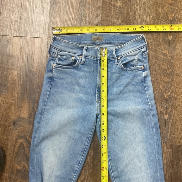 MOTHER THE OUTSIDER ANKLE CHEW IN POISONED PETALS HIGH WAISTED FLARE LEG BOOTCUT - Picture 8 of 12